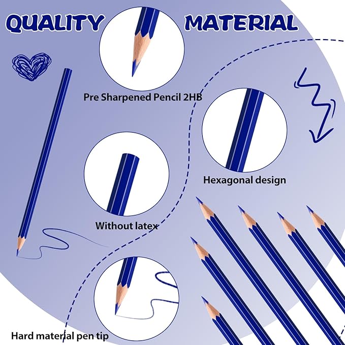 sqzrmdcg 36 PCS DurkBlue Colored Pencils, Pre-sharpened Professional Wooden Art - Image 3