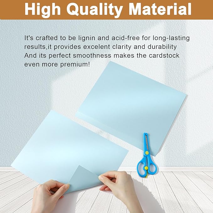 Silunkia 28 Sheets Blue Shimmer Cardstock 8.5 x 11 Premium Paper, 250gsm/92lb - Image 4