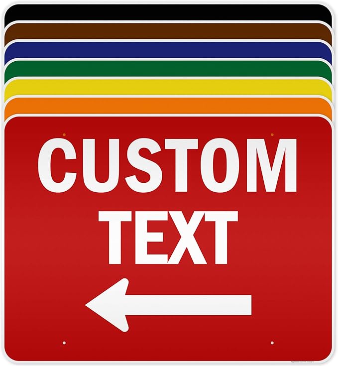 Custom Arrow, Custom Directional Sign, Left Arrow, 36x48 Inches, Reflective by MySignCenter