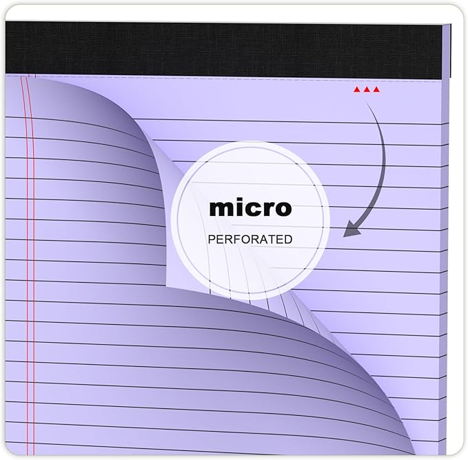AILZFEI Purple Legal Pad Note Pads 8.5 x 11 inch, Wide Ruled, 30 Sheets/Pad - Image 5
