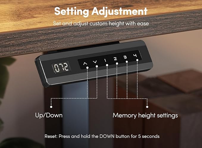 FEZIBO 48 x 24 Inch Height Adjustable Electric Standing Desk - Image 8