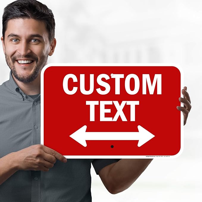 Custom Arrow, Custom Directional Sign, Two way Arrow, 12x18 Inches, Rust Free - Image 2