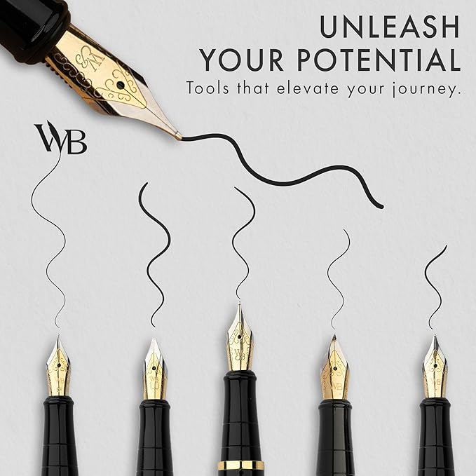 Wordsworth & Black Fountain Pen Gift Set, Includes Bottle, 6 Cartridges - Image 5