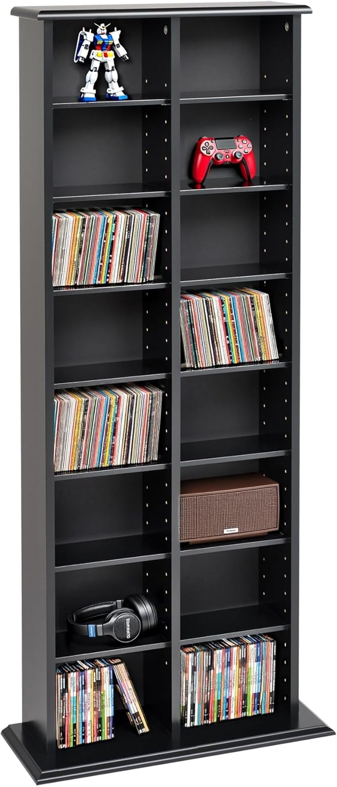 Prepac 2 Column Tall Cabinet Media, Double Multimedia Storage Tower by PREPACRTASTORAGEFURNITURE