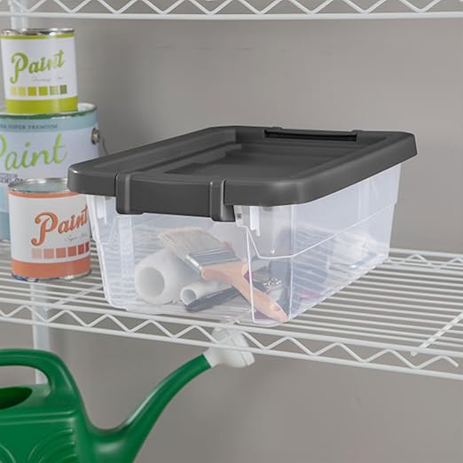 Sterilite 6-Pack Modular Stacker Box, Durable Clear Plastic Storage Bins - Image 6