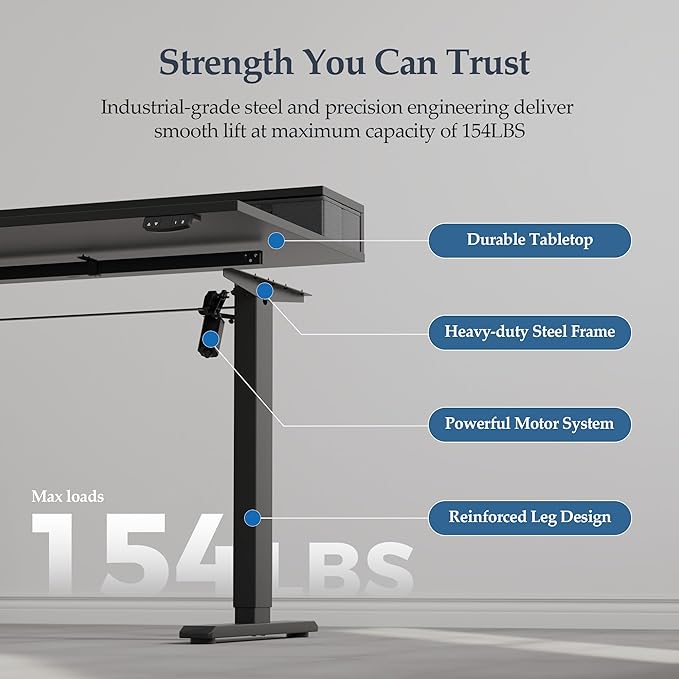 Klicelor 48 Inch Electric Standing Desk - Image 8