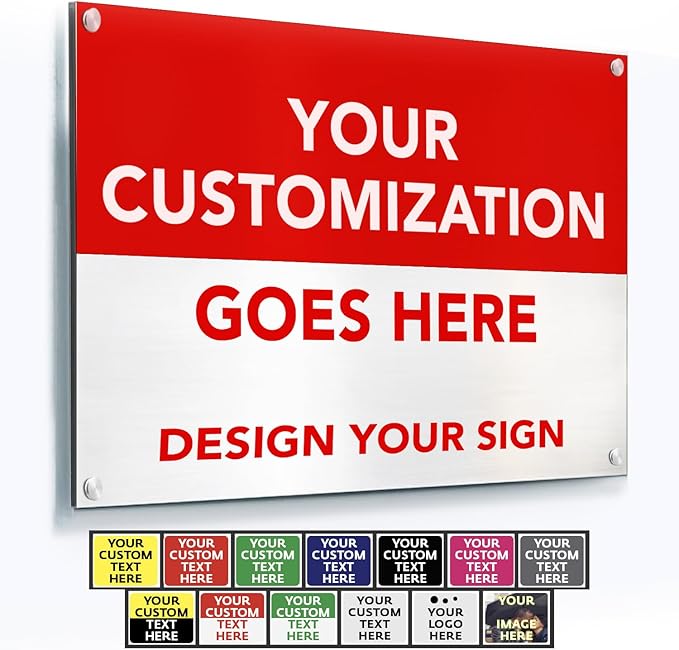 SPEEDYOOKS Custom Outdoor Metal Sign, Personalized Aluminum, Customized Safety by SpeedyOrders