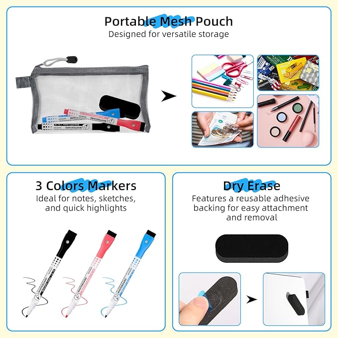 AGM Portable White Board Dry Erase Notebook, Small Travel Dry Erase Board - Image 7