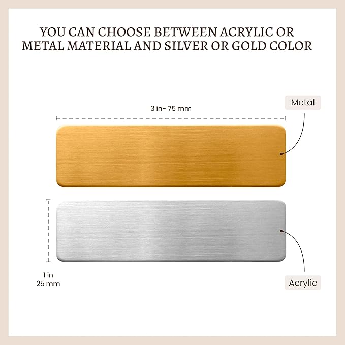 Custom Engraved ID Name Tag Badges Identification Personalized - Image 6