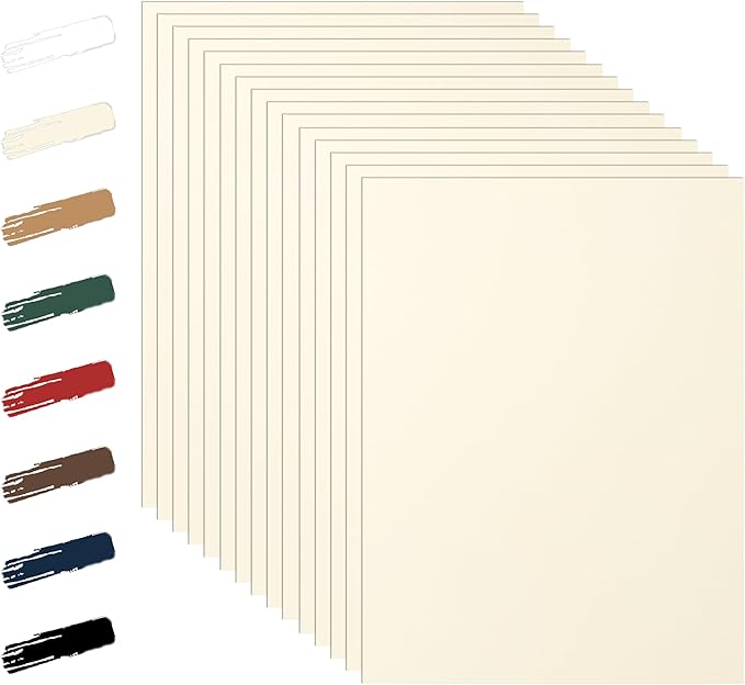 28 Sheets Cream Cardstock 8.5 x 11 Ivory Paper, 250gsm/92lb Premium Off White by Guakicae