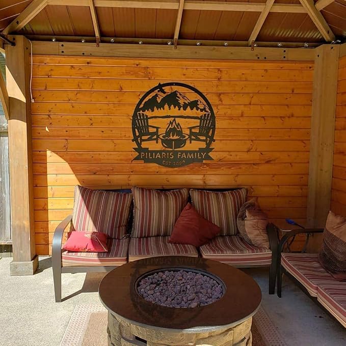 RealSteel Personalized Campfire Monogram Sign – Custom Metal Wall Art - Image 8