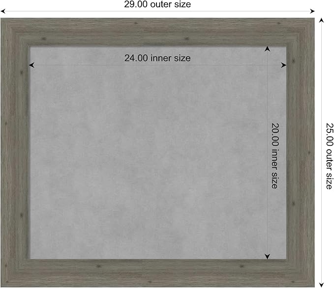 Amanti Art Grey Framed Magnetic Board 25x29 Medium Vision Board - Image 4