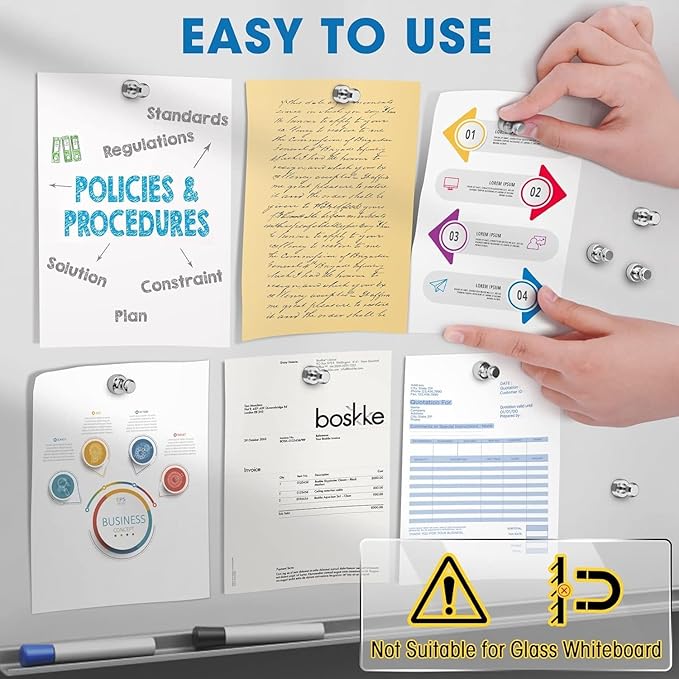 Grtard 100 Pack Magnetic Push Pins, Fridge Magnets - Image 3