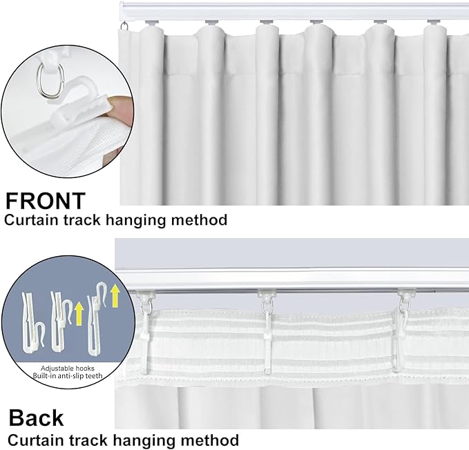 cbsroro Room Divider Blackout Curtain Track Curtains Wall Dividers Panels Screen - Image 5