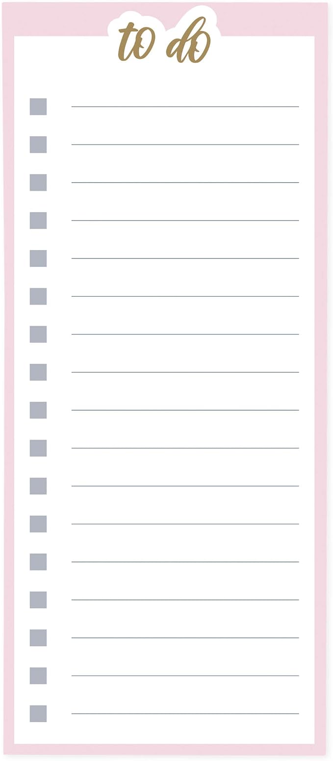 Graphique Magnetic Notepad, 4” x 9.25” x .5” – Front Says, “To Do”, Sticks to by GraphiquedeFrance