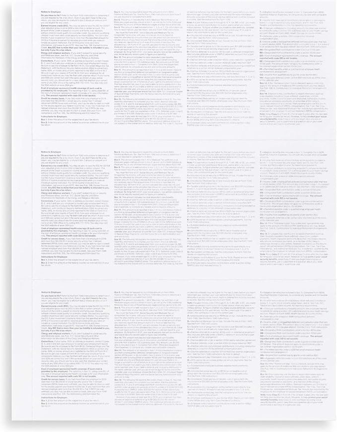 2025 W2 Blank 3-Up Laser Tax Form, - Image 3