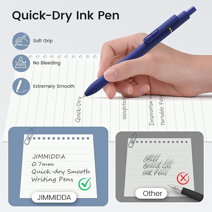 JIMMIDDA 16Pcs Black Gel Pens - Image 4