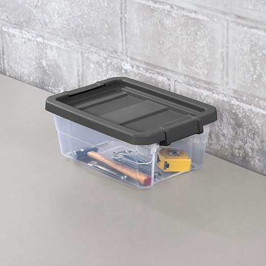 Sterilite 6-Pack Modular Stacker Box, Durable Clear Plastic Storage Bins - Image 5