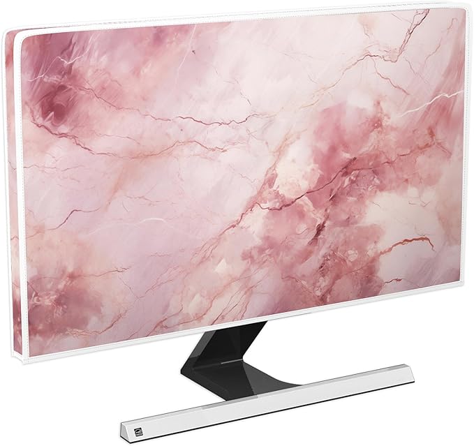 Baocicco Fashion Pink Marble Waterproof Television Cover 55 Inch Full Body by Baocicco