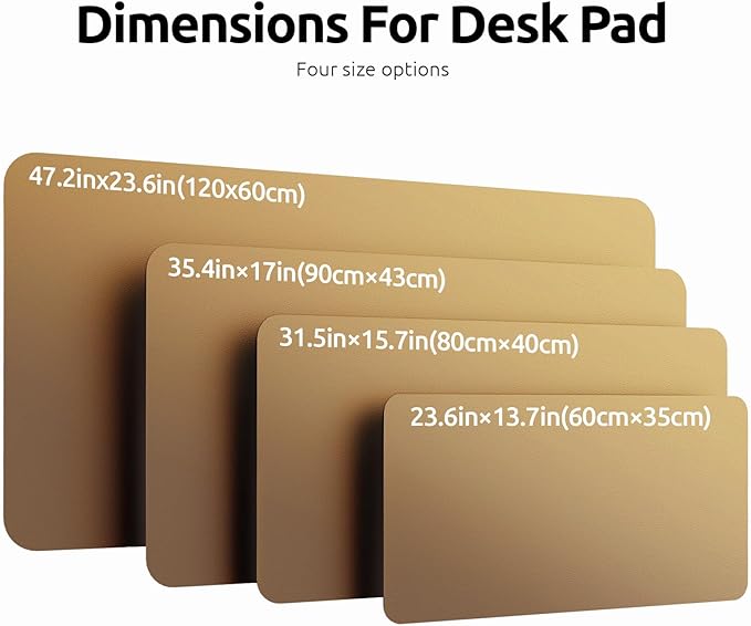 YSAGi Leather Desk Pad Protector, Office Desk Mat, Large Mouse Pad, Non-Slip PU - Image 4