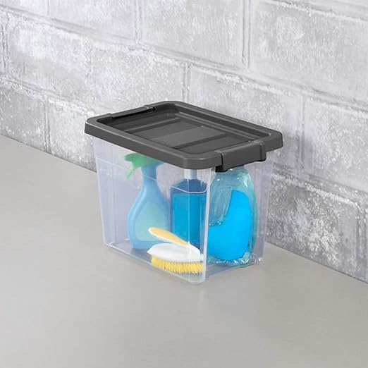 Sterilite 18-Pack Modular Stacker Box, Durable Clear Plastic Storage Bins - Image 5