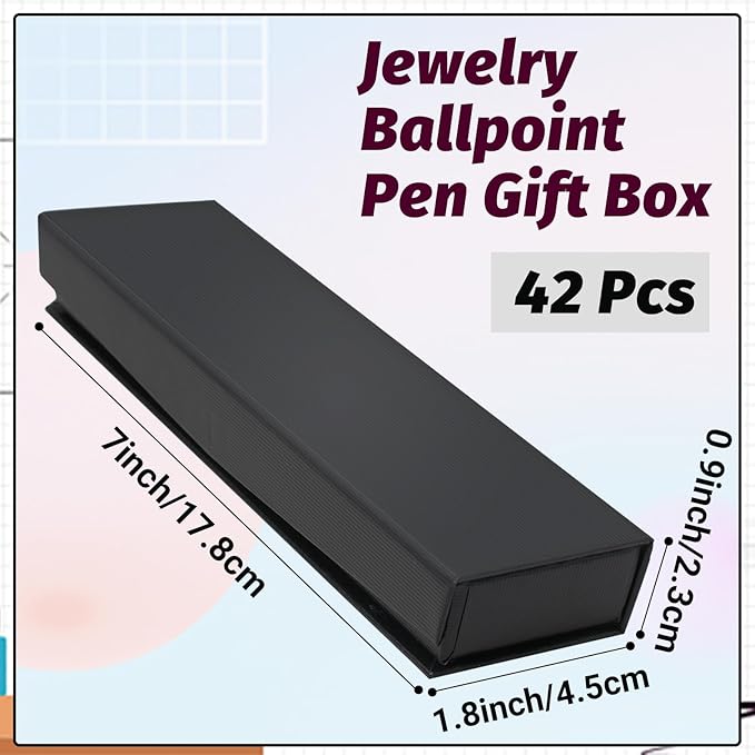 Olutacot 42 Pcs Pen Gift Boxes Empty Black Ballpoint Pen Gift Box - Image 2