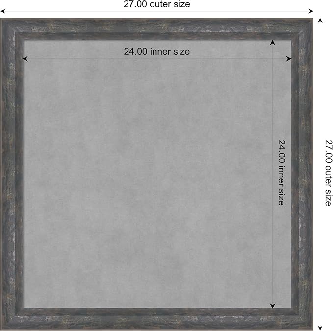 Amanti Art Grey Framed Magnetic Board 27x27 Medium Vision Board - Image 4