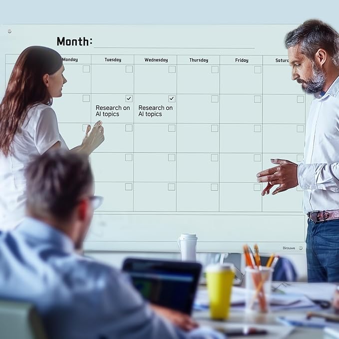 Magnetic Monthly Calendar Glass Whiteboard - Image 7