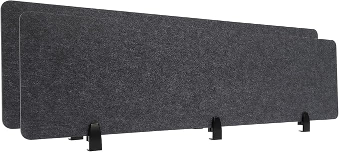 ReFocus Raw Clamp-On Acoustic Desk Divider Mounted Privacy Panel Set – Reduce - Image 7