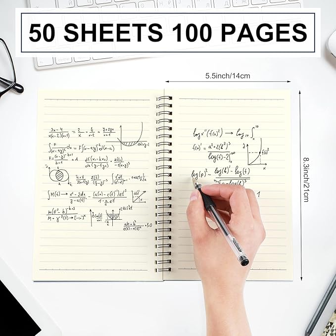Yahenda 108 Pcs Spiral Notebook Bulk A5 Journal Lined 8.3'' x 5.5'' Writing - Image 4