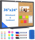 maxtek Combination Board, 36 x 24 Magnetic Whiteboard & Cork Board, Dry Erase by Maxtek