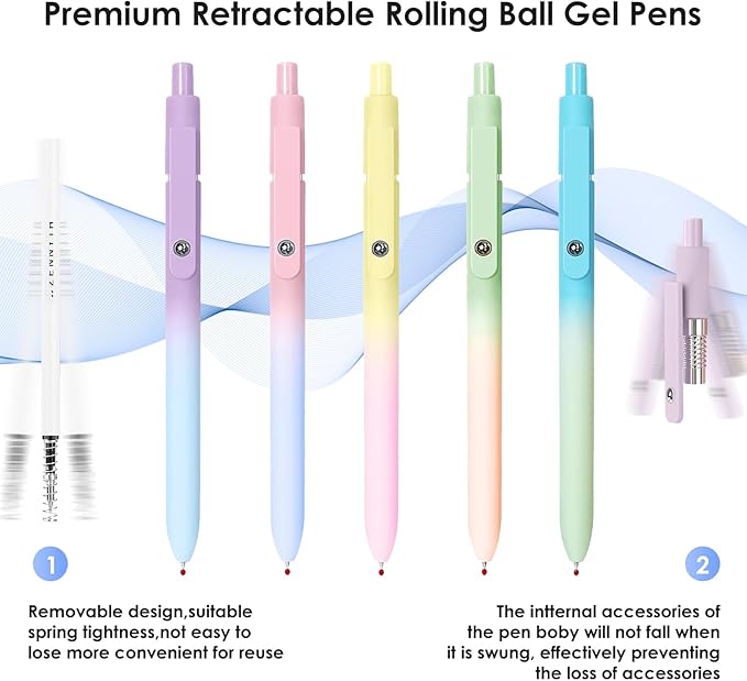 Easter Basket Essentials, Easter Basket Stuffers, Gradient Color Cute Pens - Image 4
