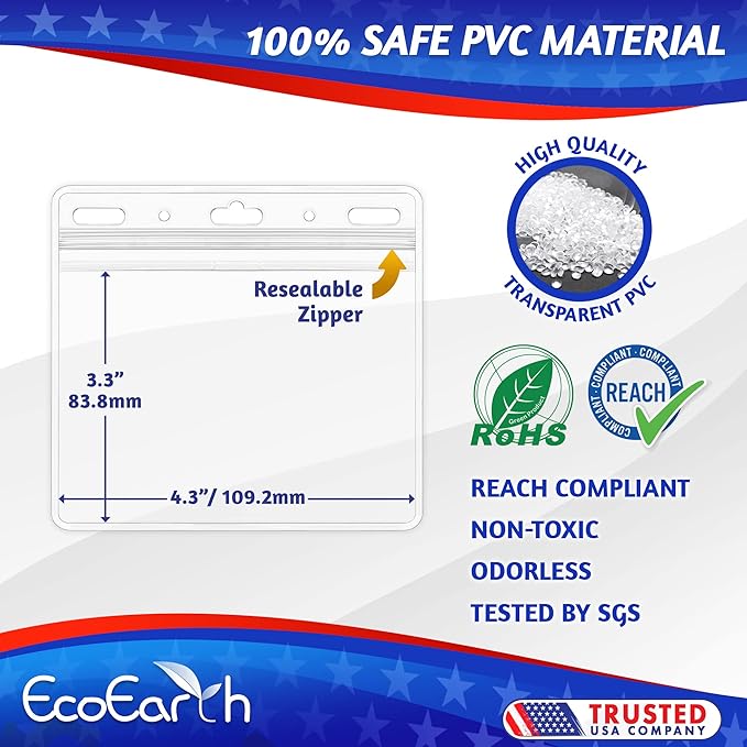 EcoEarth - Horizontal Card Protector w/Soft Edge - Sealable 4x3 Inch, 250 Pack - Image 2