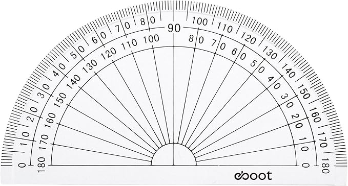 20 Pack Plastic Protractor, 180 Degrees Protractor - Image 2