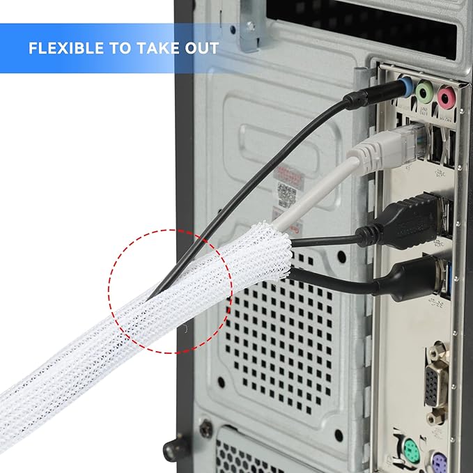 AGPTEK Cable Sleeve Cover, 10ft - Image 4