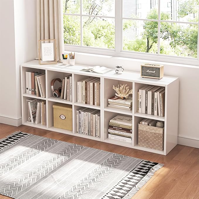 NELYE 4 Cube Organizer Bookcase - Image 7