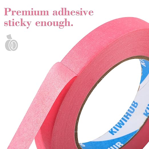 KIWIHUB Pink Painters Tape, 1 inch x 60 Yards x 5 Rolls - Image 5