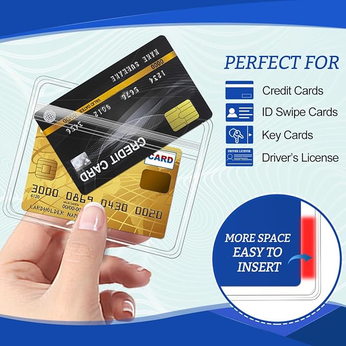 10 Pcs Clear Plastic Horizontal Name Badge ID Card Holders - Image 4