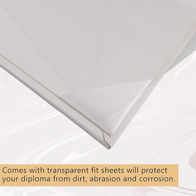 GraduationMall 11"x14" Imprinted Padded Diploma Cover Certificate Holder White - Image 5