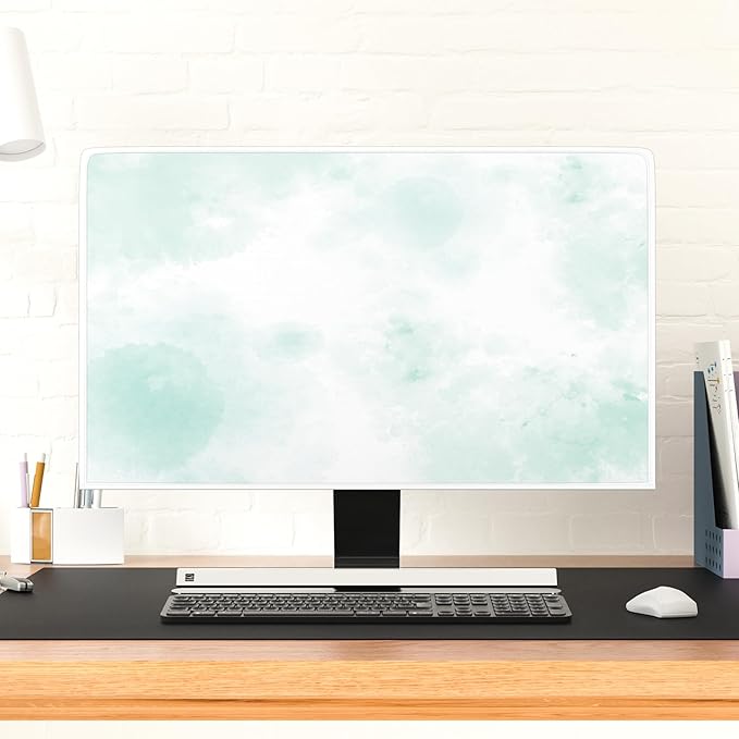 Baocicco Abstract Watercolor Waterproof TV Display Screen Cover 80 Inch Cyan - Image 4