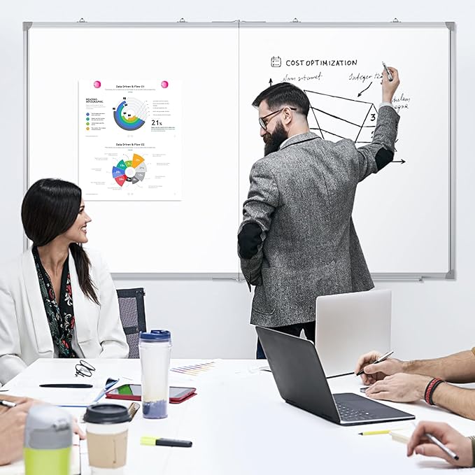 DOLLAR BOSS Large White Board 60 x 40 Inch Foldable Magnetic Whiteboard - Image 7