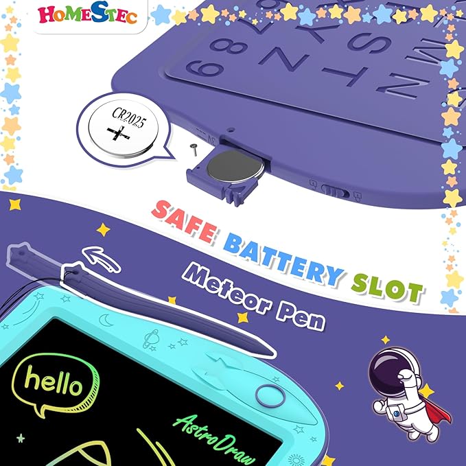 HOMESTEC Astrodraw Drawing Pad Toys, Colorful LCD Writing Tablet - Image 4