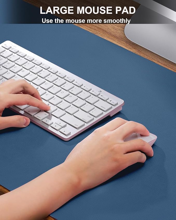 Leather Desk Protector, Non-Slip PU Laptop Mat, Waterproof Writing Pad - Image 3