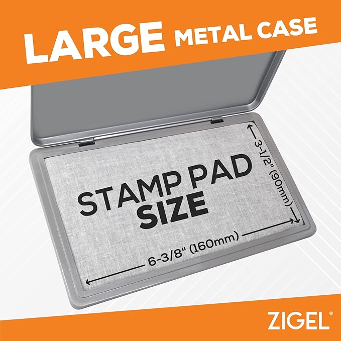 Metal Case Stamp Pad Large Size, Olive Green Color - Image 5