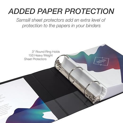 Samsill 3 Inch 3 Ring Binder, Made in USA, Economy Round Ring, 550 Sheet - Image 7