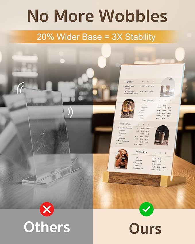 3 Pack Acrylic Sign Holder 8.5 x 11 Inch - Image 2