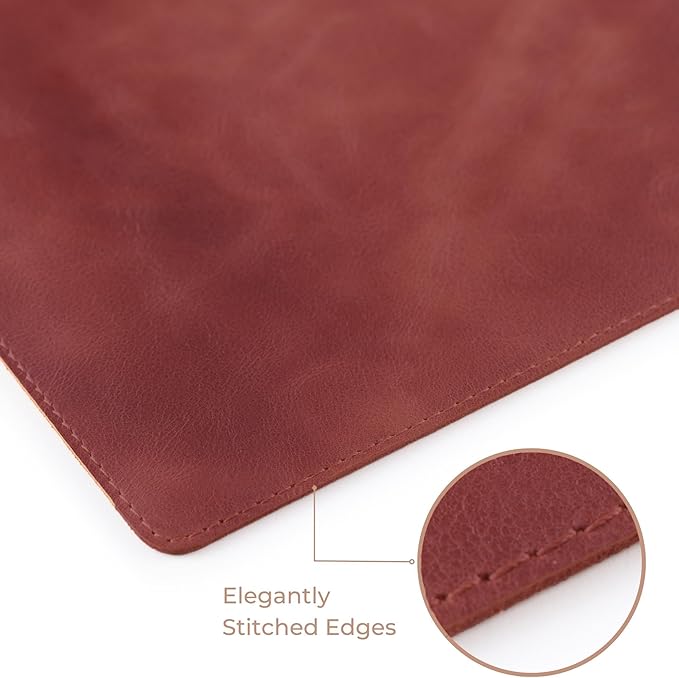 Node Leather - Genuine Leather Desk Mat - Executive Real Leather Desk Pad - - Image 3