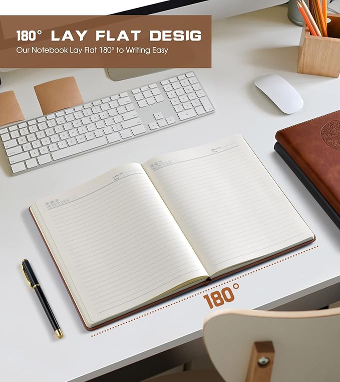 Biuwory Lined Journal Notebook for Women Men, 256 Pages A4 Large Hardcover - Image 6