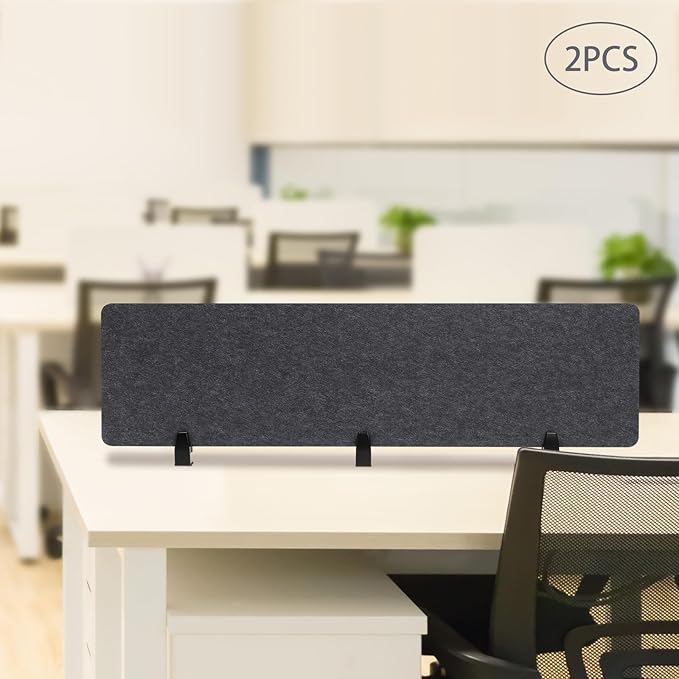 2pcs Privacy Panel, Standing Desk Divider 60"x16" Desktop Office Furniture - Image 2