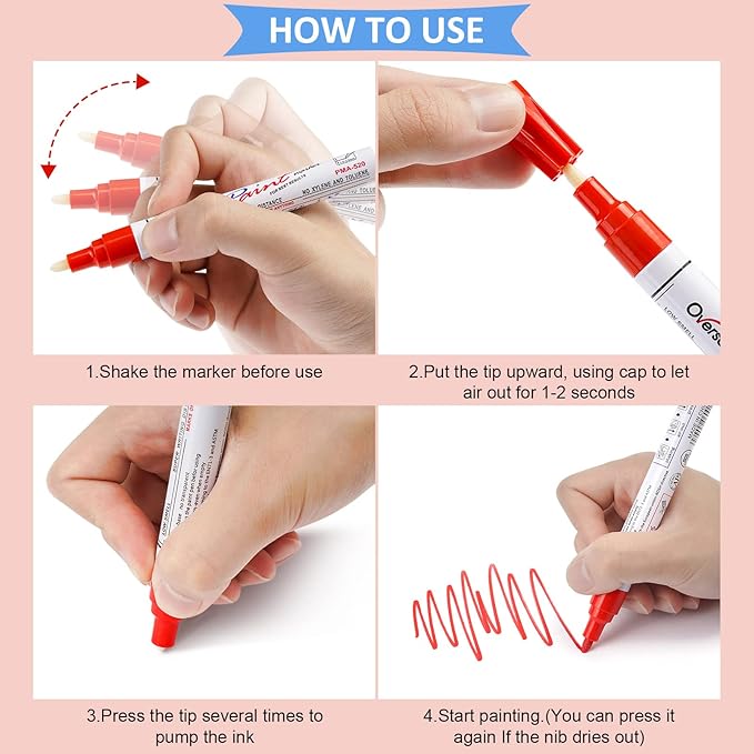 Overseas Black Paint Marker Pens - Image 7